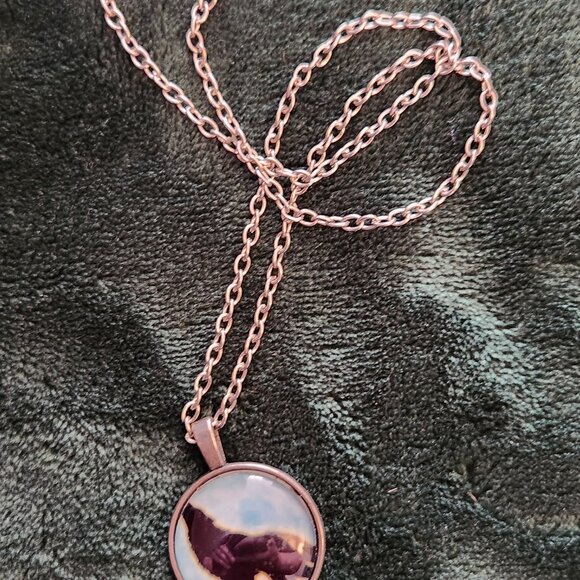 Wolf Circle Chain Necklace Gift from Author Lane Whitt - Picture 3 of 4